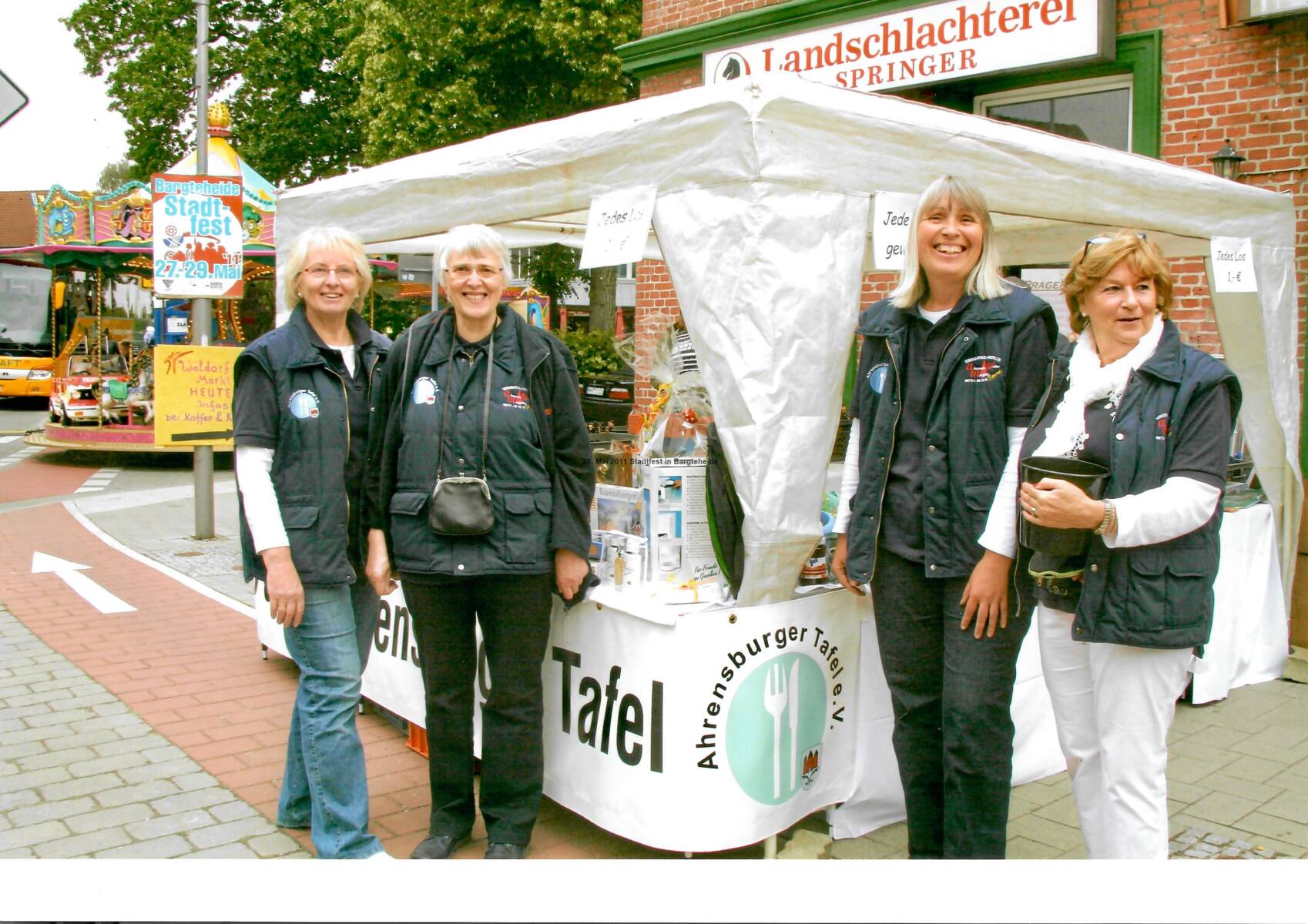 Tafel auf dem Stadtfest
